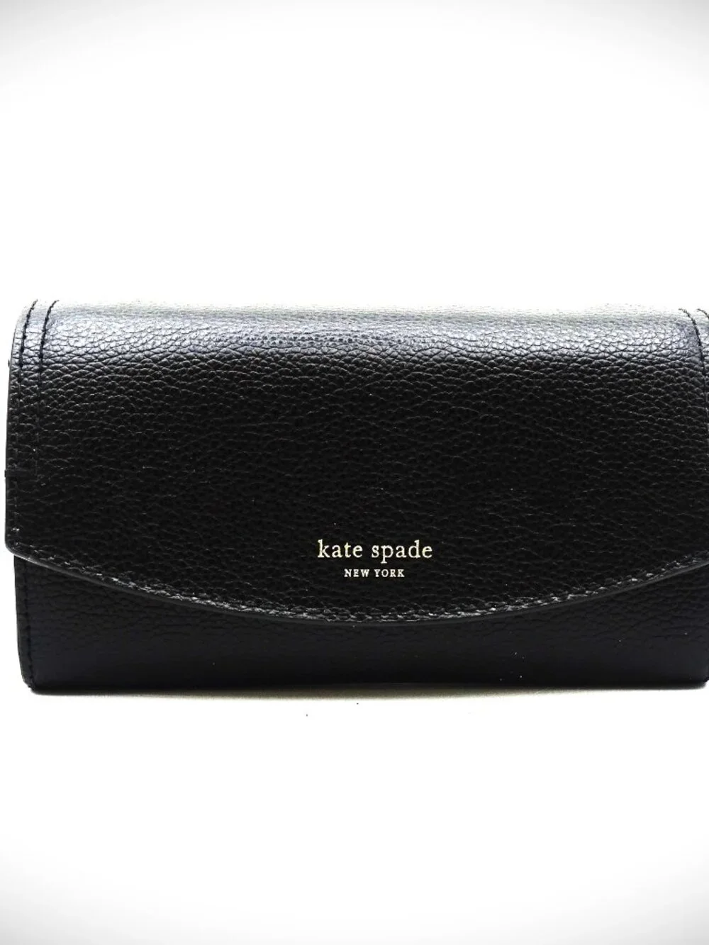 KATE SPADE Eva Genuine Pebble Black Leather Crossbody/Wallet